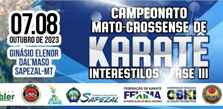 Campeonato Matogrossense de Karatê Interestilos fase 3