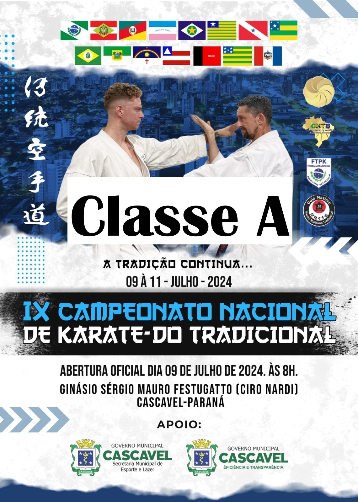 IX CAMPEONATO NACIONAL DE KARATÊ-DO TRADICIONAL Classe A