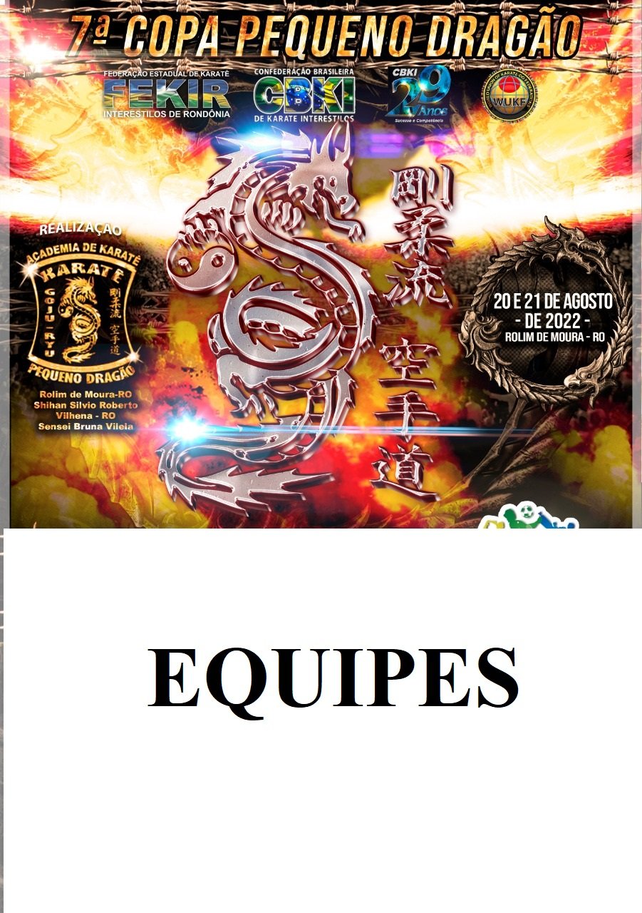 7ª COPA PEQUENO DRAGÃO Equipes